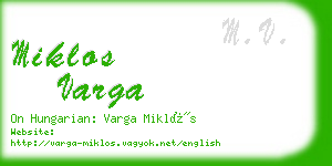 miklos varga business card